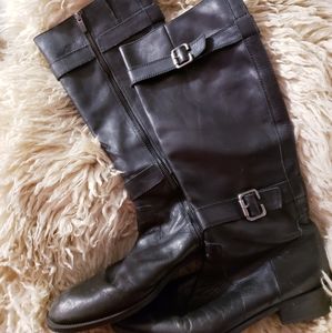 Leather boots